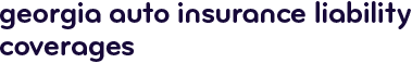 Georgia auto insurance liability coverages