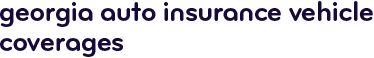 Georgia auto insurance vehicle coverages