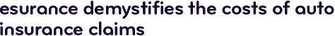 Esurance demystifies the costs of auto insurance claims