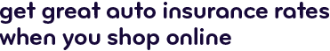 Get great auto insurance rates when you shop online