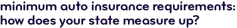 Minimum auto insurance requirements: how does your state measure up?