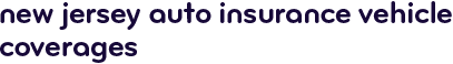 New Jersey auto insurance vehicle coverages