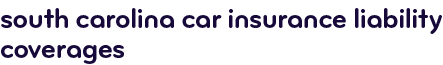 South Carolina car insurance liability coverages