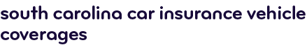 South Carolina car insurance vehicle coverages