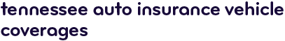 Tenessee auto insurance vehicle coverages