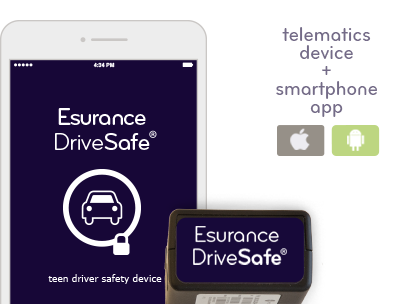 Esurance DriveSafe telematics device + smartphone app